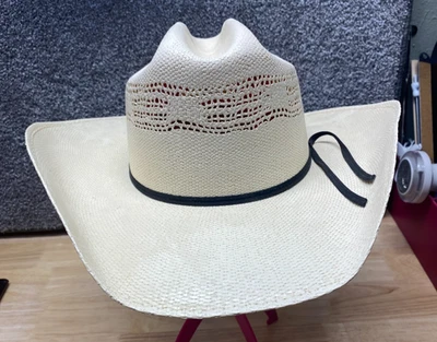 Chapéu de cowboy Resistol Ringer palha 7X 7 3/8 EUA 59 MEX. - Imagem 1 de 4