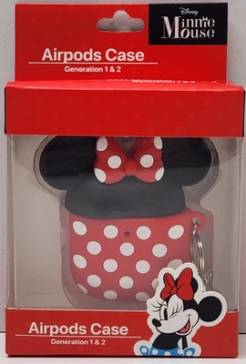 Disney Minnie Mouse AirPods Case Gen 1 & 2 with Keychain *Brand New* - Image 1 of 4