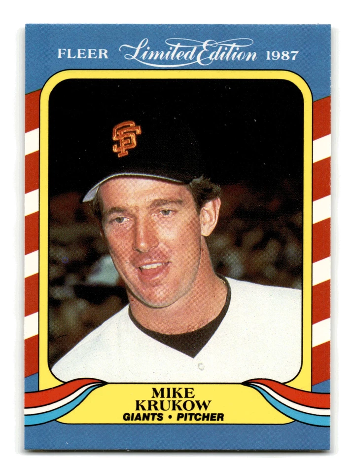 Mike Krukow 1987 Fleer Limited Edition #24 San Francisco Giants NM-MINT - Image 1 of 2