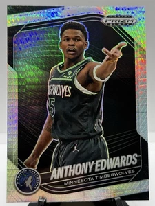 Panini Prizm 2024-25 negro #17 Anthony Edwards Hyper - Imagen 1 de 2