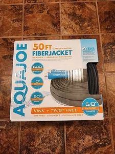 *NEW IN BOX* Aqua Joe FiberJacket 50ft Garden Hose, Weather Abrasion-Resistant - Picture 1 of 8