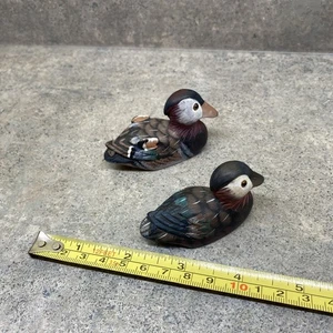 Vintage Carved Painted Stone Duck Figures People's Republic of China - Picture 1 of 12