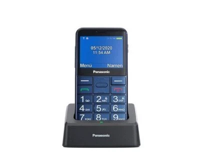 Telefono Cellulare Anziani Tasti Grandi SOS con Base Blu Panasonic KX-TU155EXCN - Immagine 1 di 2