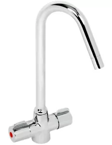 Deva Converse Mono Mixer Kitchen Sink High Rise Tap Chrome 1/4 Turn Ceramic Valv - Picture 1 of 6