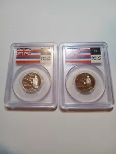 2008-S 25C PCGS PR69DCAM Hawaii Silver & Hawaii Clad Set Flag Label - Picture 1 of 2