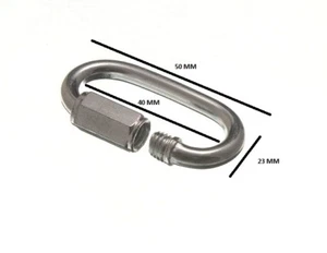 Gancio Di Riparazione Per Catena Quick Link 5Mm 3/16 BZP ZP Confezione Da 2 - Picture 1 of 1