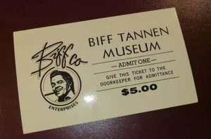 Zurück in die Zukunft Teil II - Biff Tannen Museum Ticket Requisite Replica 5er Set - Bild 1 von 3