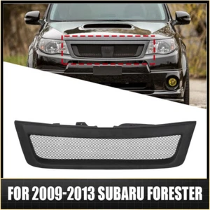 Parrilla de parachoques delantero negro mate para Subaru Forester 2009-2013 - Imagen 1 de 14