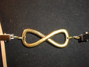 Cardigan, Sweater Blouse, Shawl Clips/Clasps Large Antique Bronze INFINITY - Picture 1 of 2