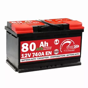 Autobatterie Speed 12V 80Ah 740A Start Stop EFB Starterbatterie AFB= Exide EL800 - Bild 1 von 9
