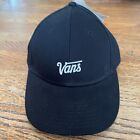 NEW VANS Black Scripted Lettering In White Curved Bill SnapBack Hat OSFA