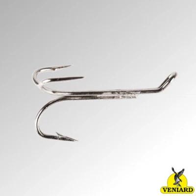 Veniard Esmond Drury Haken Lachs Drillinge Silber Nickel - 10er Pack