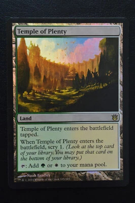 Magic The Gathering MTG TEMPLE OF PLENTY FOIL Born of the Gods LP Lightly Played - Image 1 of 2