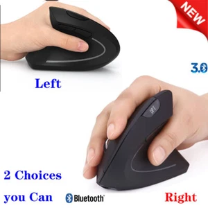 2.4G 1600DPI Wireless Mouse Ergonomic Vertical Optical USB Mice NEW - Picture 1 of 9