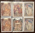 Set Of 6 New Alphonse Mucha Art Print Blank Note Cards w/envelopes; Pomegranate