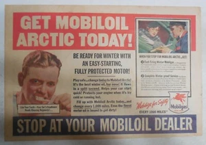 Mobil Gas Ad: "Get Mobiloil Arctic Today !" from 1937 Size: 11 x 15 inches - Picture 1 of 1