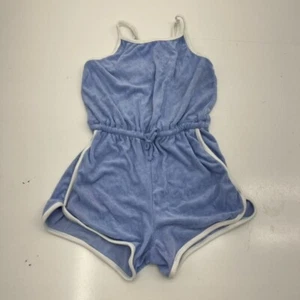 Old Navy Blue Sleeveless Loop-Terry Cinched Waist Romper Girls Size X-Large - Picture 1 of 6