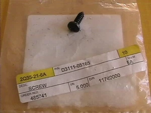 GENUINE SUZUKI BLACK CROSS HEAD SELF TAP SCREW 5x16 D3111-05165 AY50 AK 2005 - Picture 1 of 1