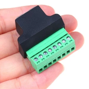 Connector RJ45 Female to Screw Terminal Ethernet Cable Adapter Extender Adapter - Afbeelding 1 van 12