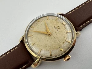 Vintage OMEGA 2720-5 SC Gold Plated 80 Mic Waffle Dial Manual Cal Ω 283 - 35 mm - Picture 1 of 21