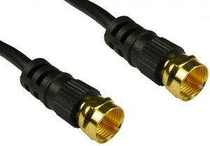 F Plug Satellite Dish Digital Coax Cable to Sky Q Box Virgin TV Video Lead NEW - Picture 1 of 6
