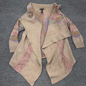 Cardigan aperto Ralph Lauren donna 2X più misto lana merino azteco sud-ovest - Foto 1 di 7