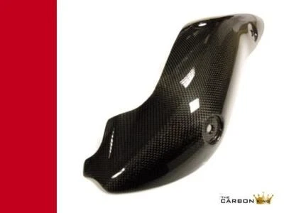 DUCATI MONSTER 821 2014-16 CARBON EXHAUST HEADER HEAT SHIELD IN PLAIN GLOSS  - Image 1 of 2