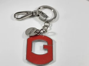 Designer Key Purse  Chain  GUESS Silver Tone Enamel with Original Ziplock - Picture 1 of 11