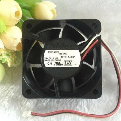 Nidec 6CM 6025 D06K-24TU DC 24V 0.1A 2-line For Printer / Inverter Cooling Fan - Image 1 of 2