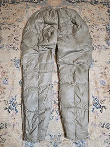 Vtg 80's Eddie Bauer Snow Pants Brown Goose Down Tapered Leg Ankle Men's Small - Picture 1 of 6