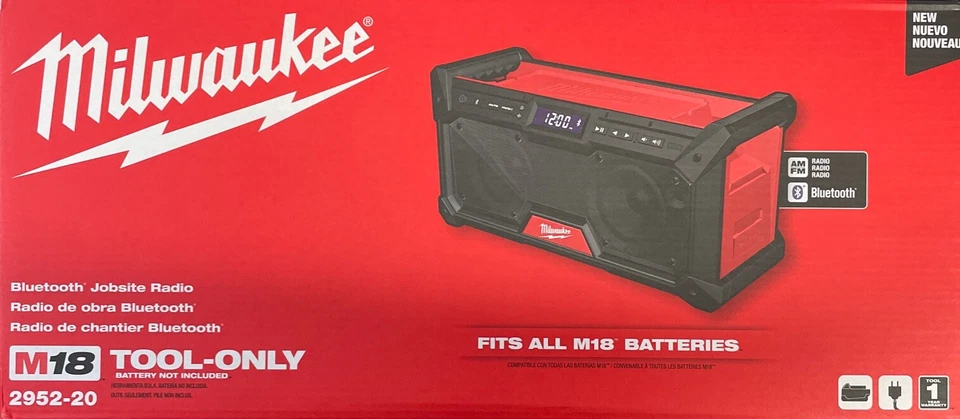 Radio para sitio de trabajo Bluetooth Milwaukee 2952-20 nueva en caja Foto 1 de 1