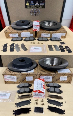 2018-2023 TOYOTA CAMRY XSE & XLE FRONT & REAR BRAKE KIT ROTORS TCMC PADS & SHIMS - Image 1 of 4