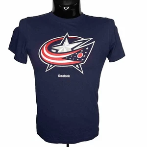 Columbia Blue Jackets T-Shirt Herren Small Blau Reebok Freizeit Hockey NHL - Bild 1 von 7