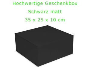 Geschenkkarton / Geschenkbox / Magnetbox UNI Schwarz matt in 35 x 25 x 10 cm