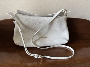BURBERRY White Shoulder Crossbody Purse EXCELLENT Mostly-unused Cond, Dust Bag - Picture 1 of 22