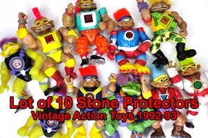 1990s Stone Protectors Sports Heroes Ace Novelty Action Figures, 10 Vintage Toys - Picture 1 of 13