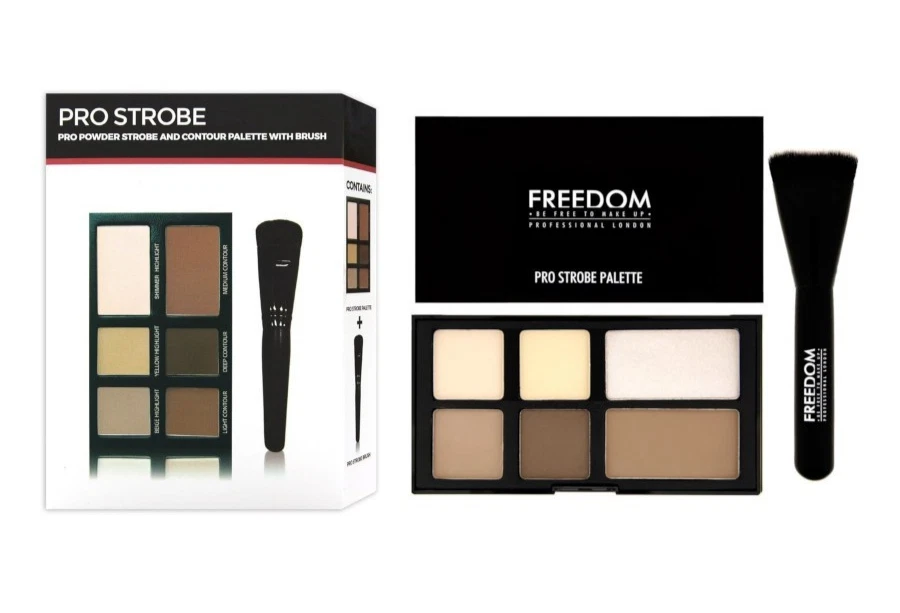 Contour & Highlight Kit Makeup PRO STROBE PALETTE Cream Brush Freedom Revolution - Image 1 of 1