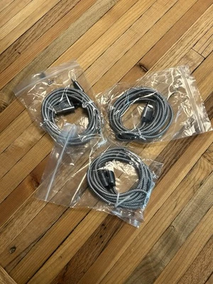 Charging Data cable 3 pack 6 ft nylon braided charger for Apple, Iphone, & Ipad - Image 1 of 2