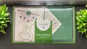 10ct Party Invitations Cream/Green/Pink - kate spade new york x Target - Picture 1 of 4