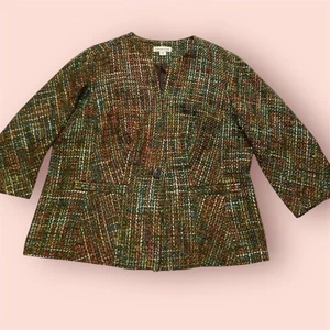 Coldwater Creek Women's Textured Tweed Blazer Jacket Size 18 - Picture 1 of 10