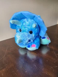 Wild Republic Blue Sparkle Triceratops Plush 10" Stuffed Animal Dinosaur - Picture 1 of 16