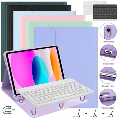 QWERTZ Tastatur Hülle Mit Stifthalter für iPad 11/9/8/7/6/5th Air Pro 11"  2025 - Bild 1 von 4