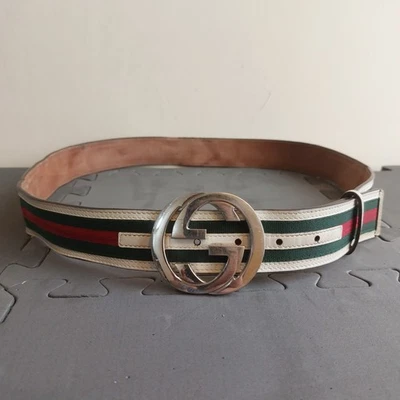 Gucci Interlocking buckle leather belt Multicolour Size 105/42 - Image 1 of 4