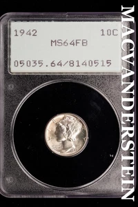 1942 Mercury Dime - PCGS MS64FB - Scarce  No Reserve  #SLJ73 - Picture 1 of 2