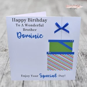 Personalised Male Birthday Card Brother Son Dad Uncle Friend Grandson Nephew - Picture 1 of 8