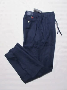 POLO RALPH LAUREN Men's Navy Linen Relaxed-Fit Drawstring Pant 710925989001 - Picture 1 of 20