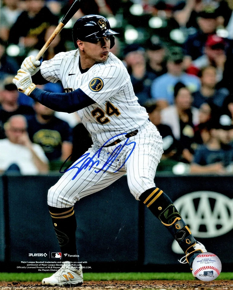 Foto firmada 8x10 del jardinero de Milw Brewers AVISAIL GARCIA #2 AUTOMÁTICA - VENTA Foto 1 de 1