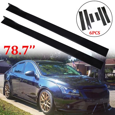 Para Chevrolet Cruze 2011-2018 faldón lateral 78,7"" extensión divisor negro brillante Foto 1 de 4