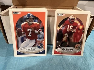 1990 Fleer NFL Football Card Complete Set 400 Cards Montana Rice Elway HOF - Picture 1 of 3
