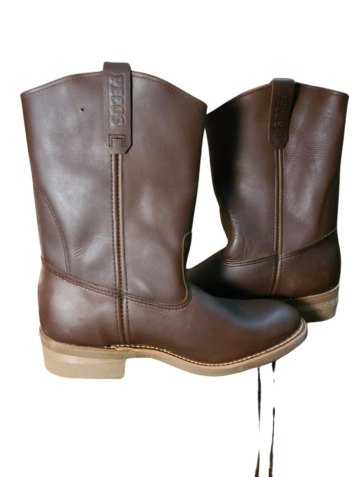 Red Wing 1155 Pecos Leather Work Boots Heritage Nailseat Soft Toe USA Size 9D